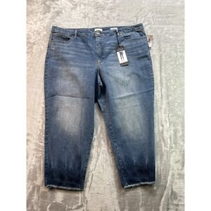 New Sofia‎ Jeans Leslie Super High Rise Slim Straight Womens Plus Sz 24W Blue